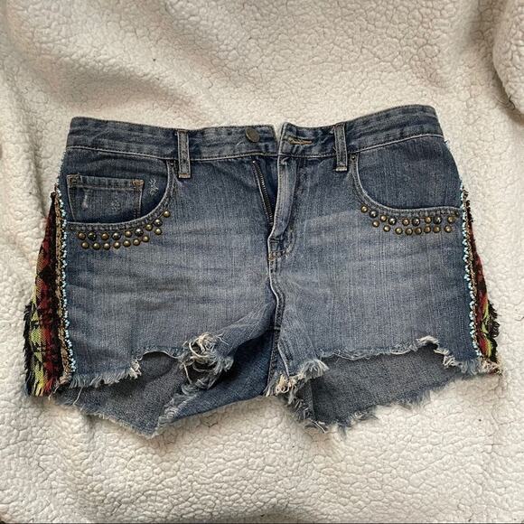 BDG Mid-Rise Embellished Denim Shorts | Sz 29 - Picture 2 of 7